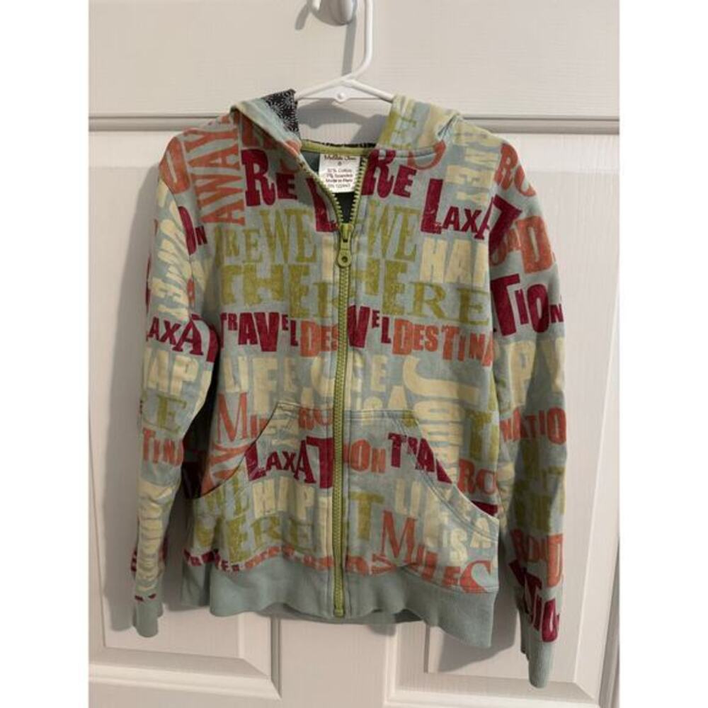 Matilda Jane Travelling with Holly full zip hoodie green size 8